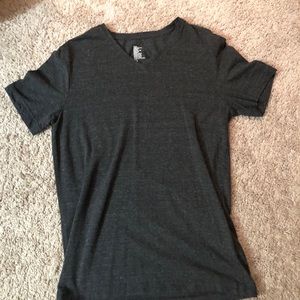 H&M V Neck Tshirt Dark Gray/Black